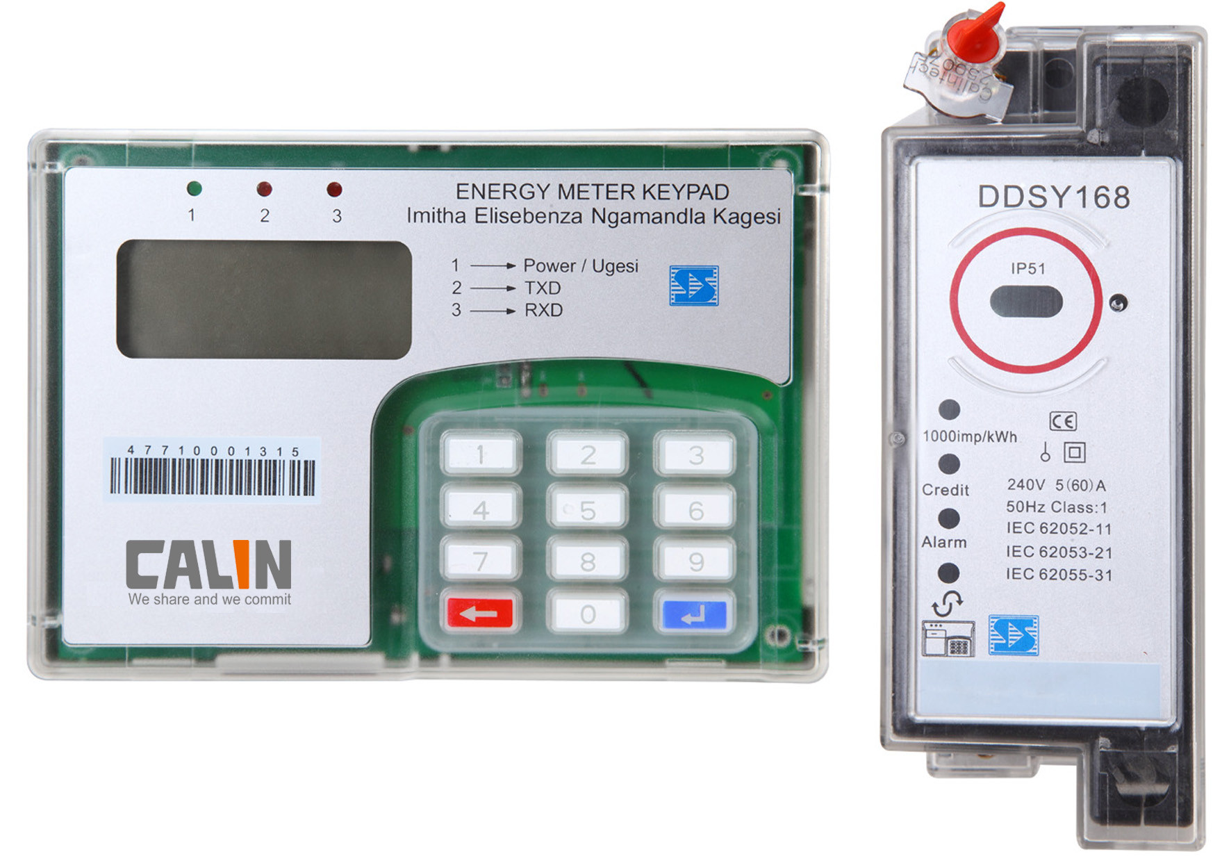 Din Rail Smart Electric Meter Remote Control Single Meter Watt Meter