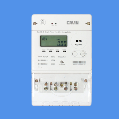20-digit CE  IEC Certified Prepaid Electricity Meters Dilengkapi dengan Modem Plug-In untuk Manajemen Energi Efisien