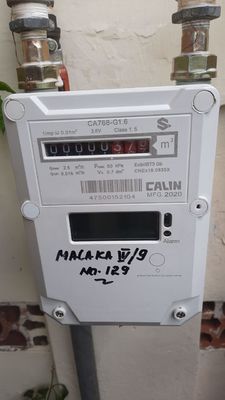 STS AMR Diafragma Aluminium Keypad Meteran Gas Prabayar