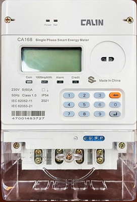 20 Digit CE  IEC Meter Listrik Prabayar Dengan Modem Plug In